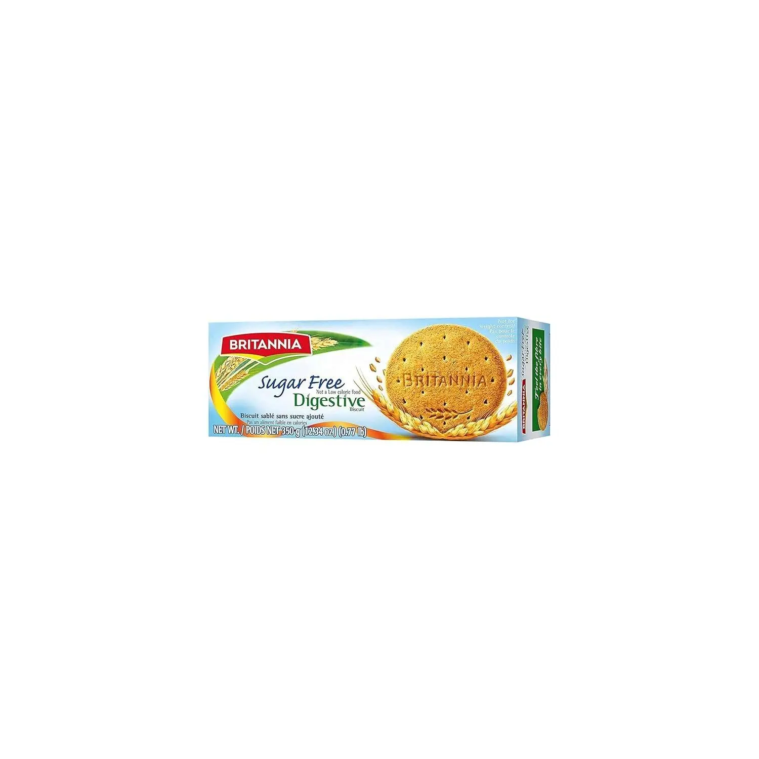 2-Pack Britannia Sugar Free Digestive Biscuits, Made with Whole Wheat Flour, Ideal for Adults’ Cupboard Storage & Quick Snack Moments, 6 Months