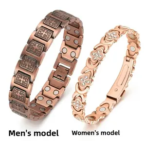 Men's Arthritis Relief Health Jewelry - 3500 Gauss Pure Copper Cross Magnetic Adjustable Bracelet Perfect Gift Durable Wearable