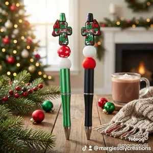 Faith cross cardinal beaded pens