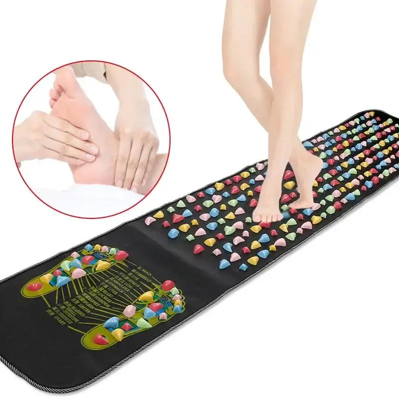 Acupressure Massage Cushion Mat Simulation Cobblestone Foot Leg Pad Pain Relief Relaxing Massage Mat Healthcare Acupressure Mat Foot Massager