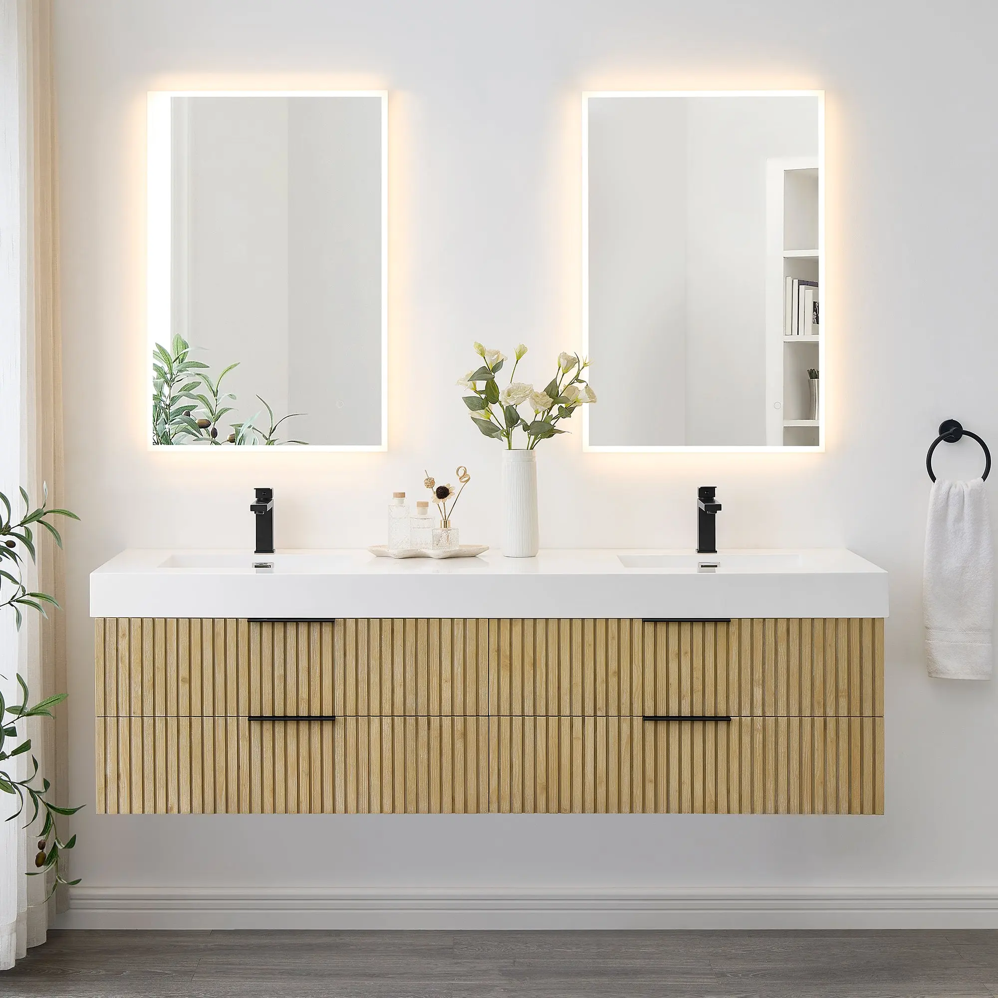 Livia 72" double vanity with top