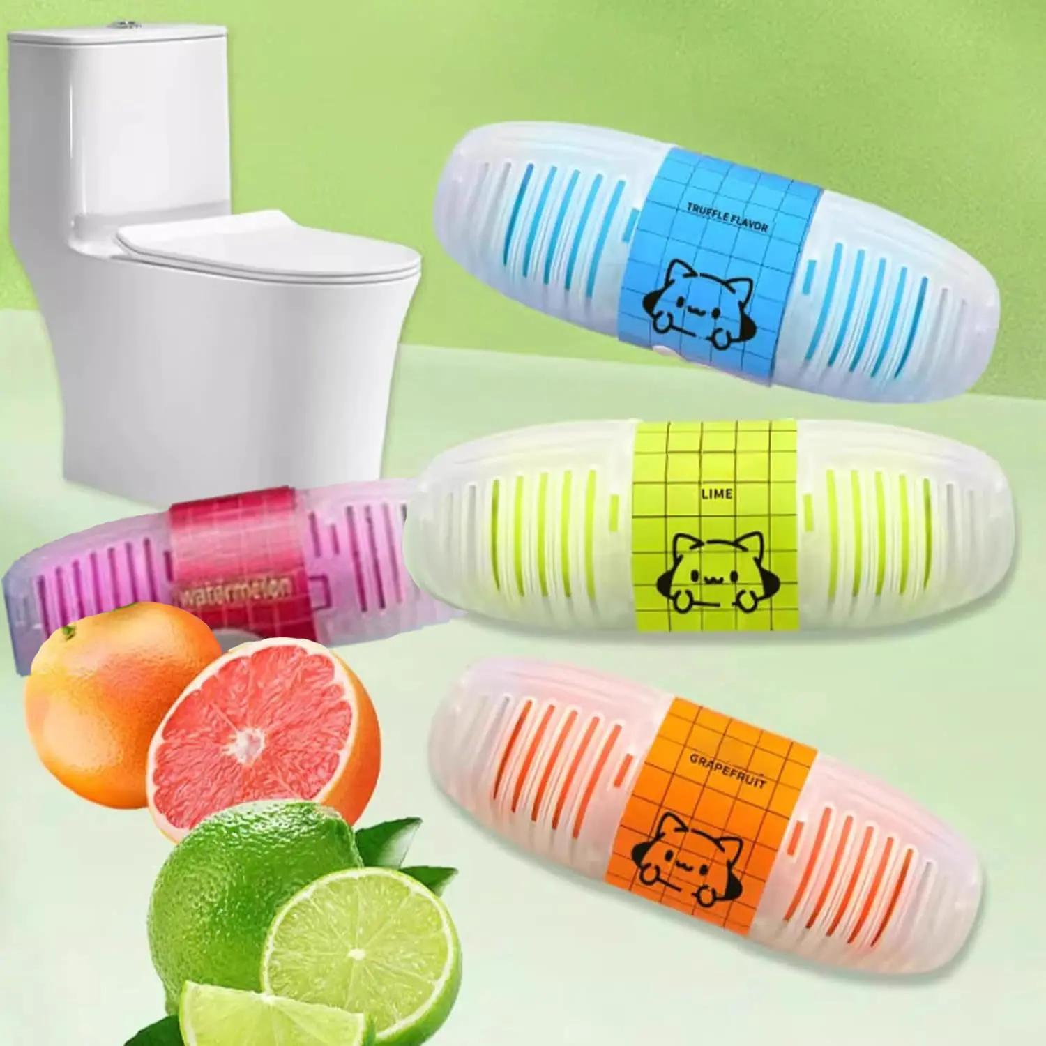 Household 4pc Automatic In-Bowl Toilet Bowl Cleaner, 30-Day Long-Lasting Clean & Fresh Performance