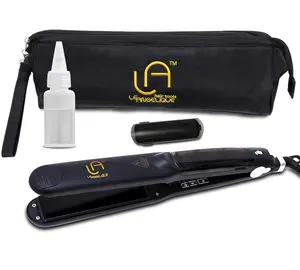 Le Angelique Hair Straightener Steam Styler 907G Non-Destructive Wet Heat Infuses Moisture Perfectly Straight Hair