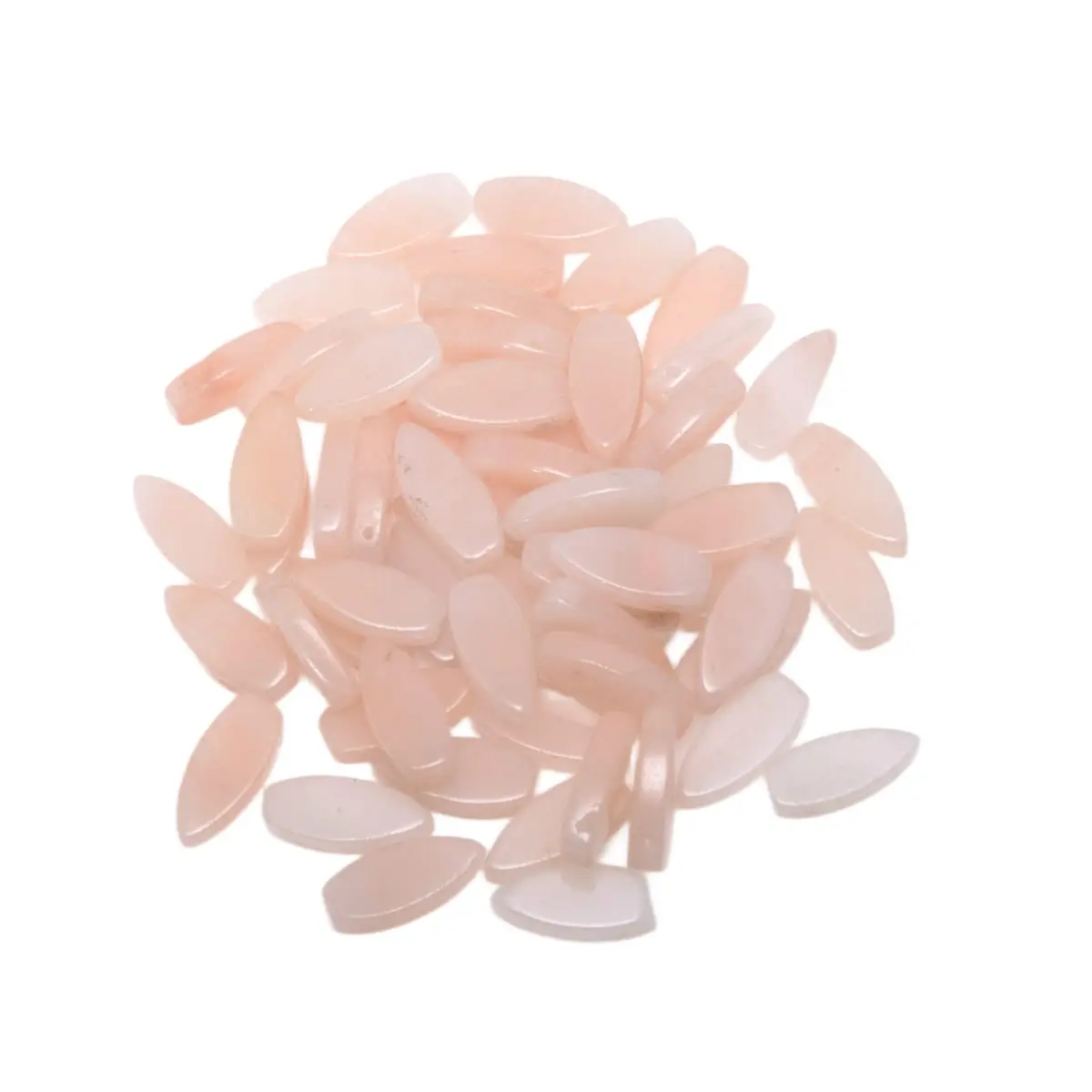 Peach Aventurine Marquise Beads, 19mm x 8mm, Top Drilled, Lot of 66 Pieces