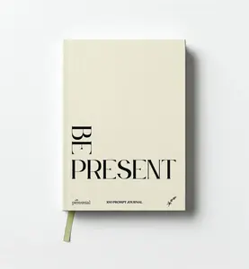 Be Present 100 Guided Prompt Journal - Beige Edition