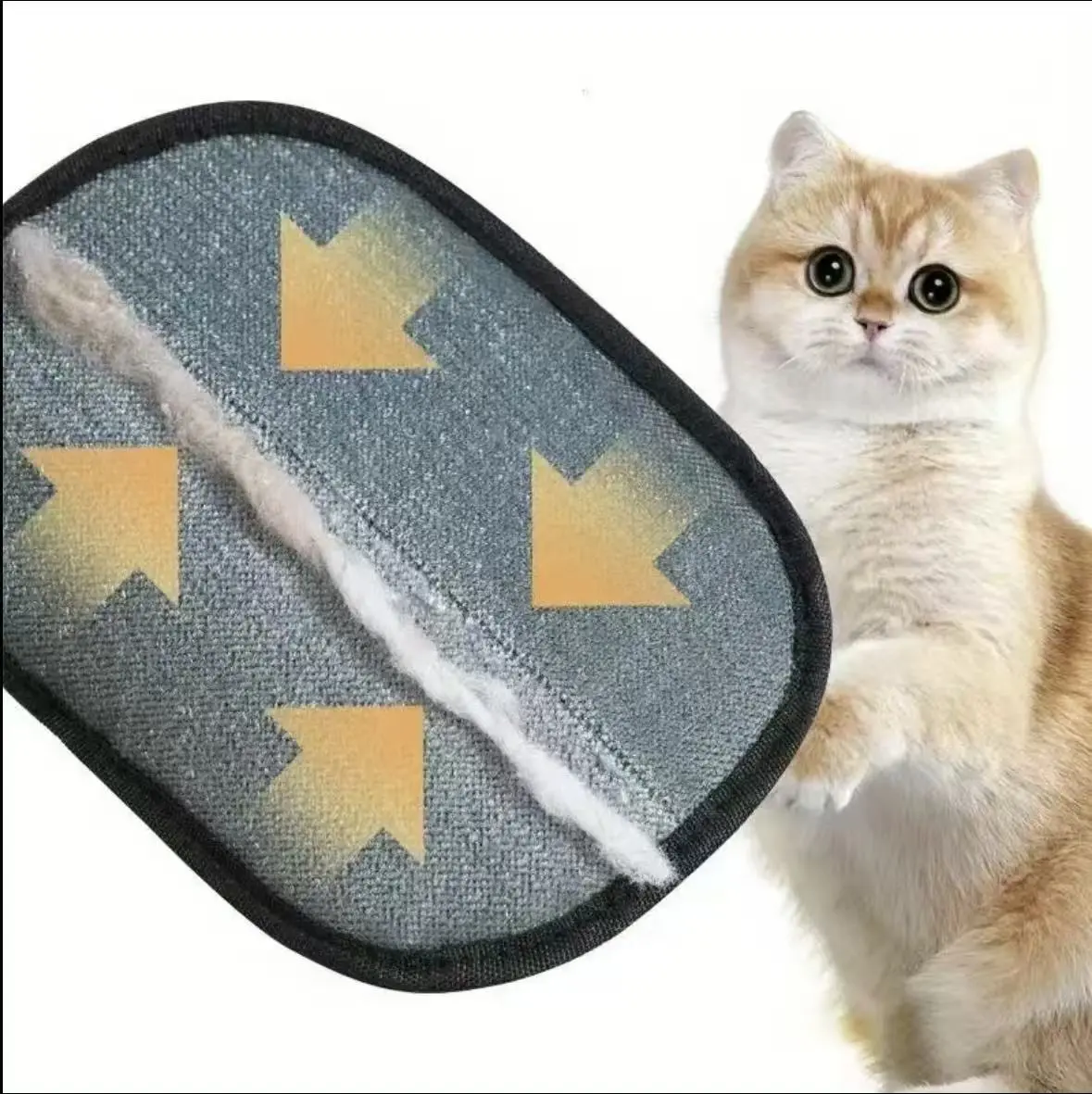 Shopenic Reusable Electrostatic Pet Fur Removal Glove - 1 Piece Universal Size, All Seasons Comfortable Fit, Less Hand Contact Alternative to Mitts & Rollers for Cat/Dog Fur on Couch, Carpet, Car Seat