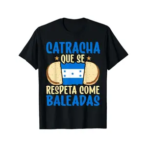 Men''''s 180g Cotton Printed Round Neck Short Sleeve T-Shirt With Honduras Flag Design For Catracha Pride Gifts
