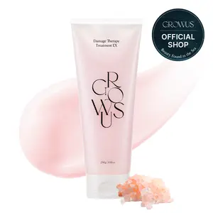 GROWUS Damage Therapy Treatment EX (7.43 fl. oz. / 220ml) Repair & Hydrate Mask for Damaged Hair | Deep Creamy Conditioner | Paraben & Sulfate Free | Fresh Rose Scent
