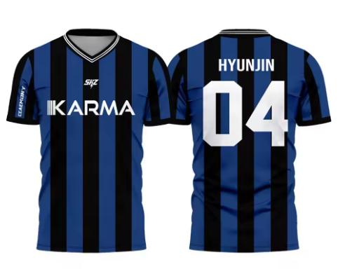 KPOP Stay KARMA Album Fans Support Shirts, World Tour Seungmin HYUNJIN Y2K Streetwear Loose T-Shirt Unisex Customizable Sports Jersey