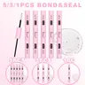 SEEUI 5Pcs Bond & Seal, DIY Lash Clusters Glue, Eyelash Adhesive, Stock up Set, Large Capacity 2 in 1 Bond and Seal, Long Lasting Lash Bond DIY Lash Extension, for Beginner, Waterproof, DIY Eyelash Extensions, Eyelash Bonding Tools