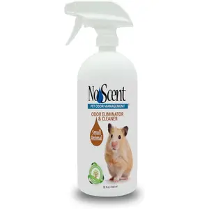 No Scent Small Animal Guinea Pig Cage Cleaner | Hamster & Rabbit Habitat Pet Odor Spray (32 Fl Oz / 946 mL)