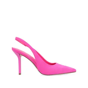 ELENNEY SLINGBACK STILETTO HEELS - Fuchsia Faux Suede