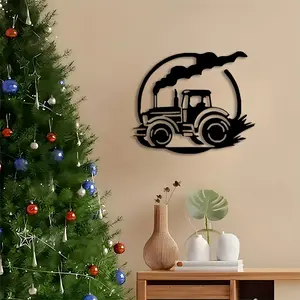 1pc Vintage Tractor Metal Wall Art, Vintage Tractor Statue Mural, Perfect for Farmhouse, Kitchen, Room Decor, Housewarming, Birthday Party Decor, Ideal Gift for Farm Enthusiasts christmas decorations