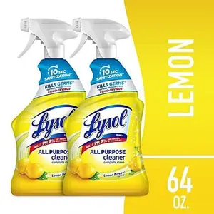 Clean and sanitize your kitchen, bathroom classroom or office with this Lysol All Purpose Cleaner.