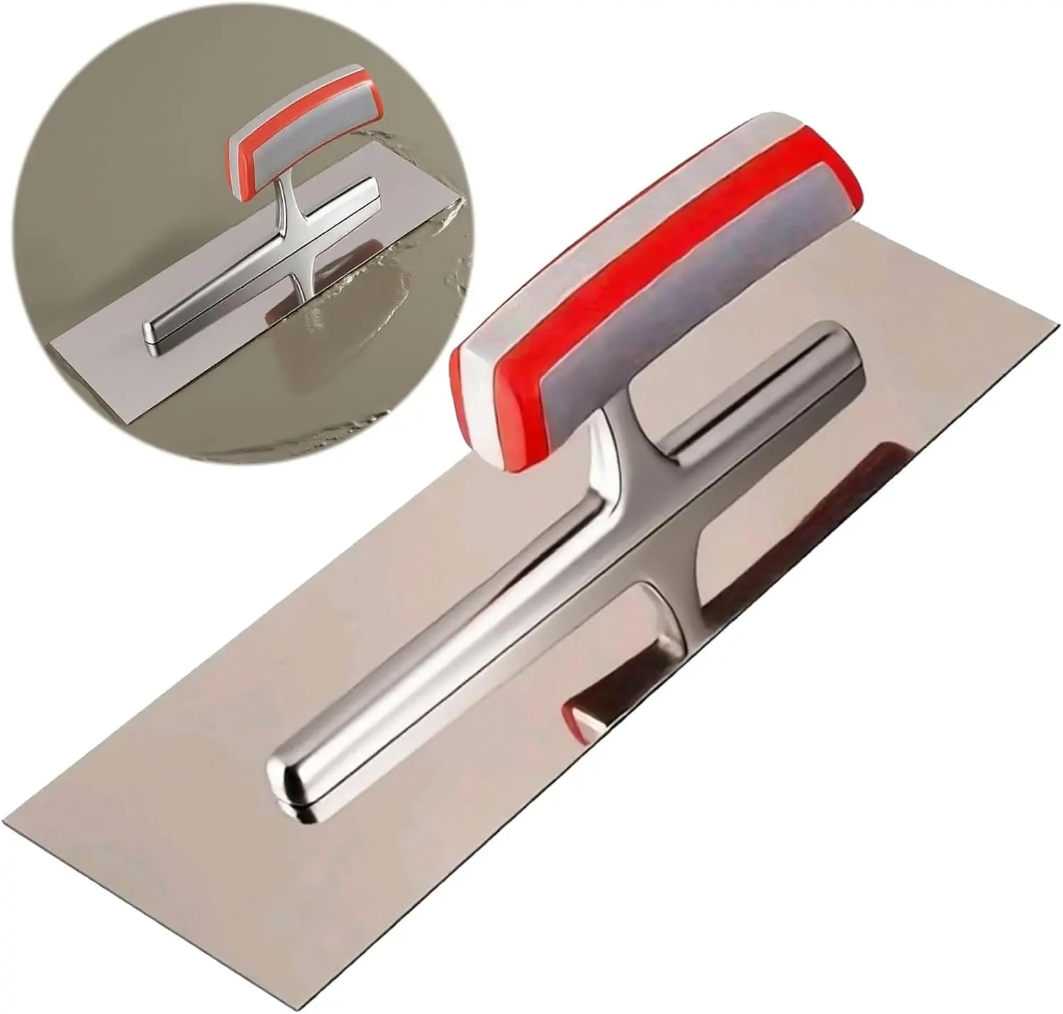 11.8x3.8 Inch Concrete Finishing Trowel Premium Stainless Steel Masonry Tool for All Construction Finishing Needs Drywall Tools