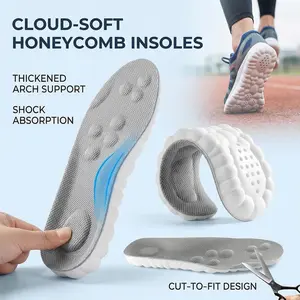 4D Cloud Memory Foam Insoles: Anti-Fatigue & Shock Absorbing Breathable Shoe Inserts for All-Day Comfort