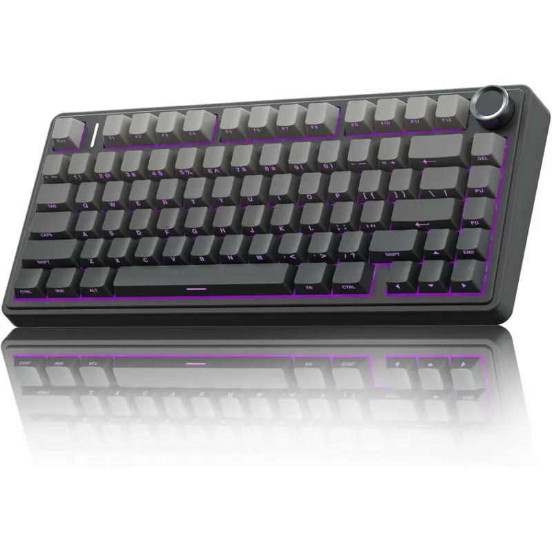 AULA F75 Pro Wireless Mechanical Keyboard 75% Hot-Swappable Custom RGB Backlit PBT Keycaps 2.4GHz USB-C BT5.0 Gaming Keyboards with 4000mAh Battery Tri-mode Connection for PC Laptops Tablets Mobile Phones PS XBOX