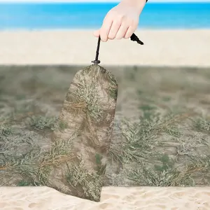 59"x79" Natural Earth Branch - Inspired Camouflage Waterproof Beach Blanket, Portable and Suitable for Summer Trips, Picnic, Camping, Hiking & Travel