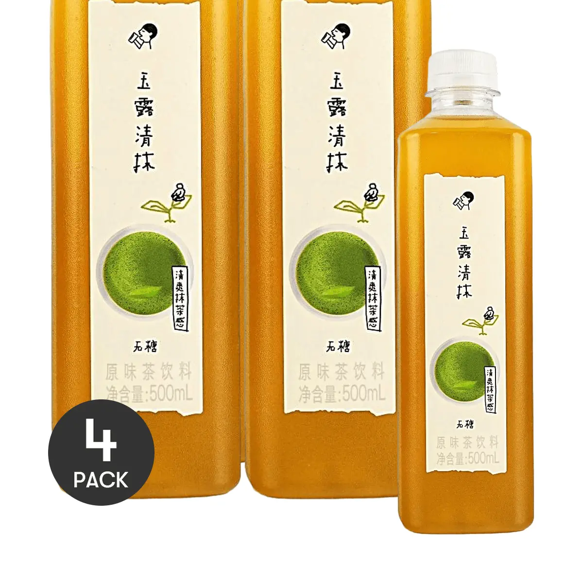 4 Pack HEYTEA Gyokuro Green Tea with Matcha 16.91 fl oz Each - 0 Sugar 0 Cal 0 Fat, Premium Tea