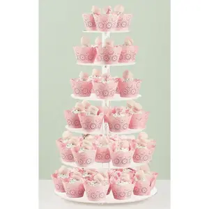 Cupcake Stand, 6 Tier Clear Acrylic Cupcake Stand for 50 Cupcakes, Large Cupcake Stand Pastry Dessert Cupcake Holder, Cake Display Stand for Wedding Birthday Décor Baby Shower