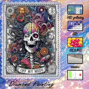 DIY 5D flocking diamond painting kit, AB rhinestones, crystal rhinestones, brain, flower, universe diamond embroidery, Stylish Embroidery, diamond art set, wall decor, gift for family, lovers, friends
