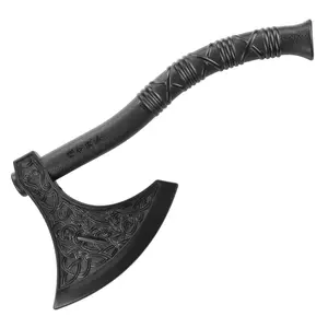 Munetoshi Black Polypropylene Axes Assassin Viking Tomahawk Theater Cosplay Prop 78 Sturdy Personalizable Warrior Tool