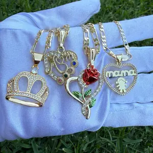 Mom Necklaces for Mothers Day & Birthday - Elegant Design with Crown, Heart, and Floral Accents