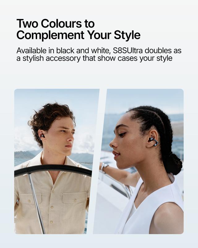 Sanag S8S Ultra Ear Clip Earbuds - 50H Playtime IPX67 Waterproof for Sports Running Office