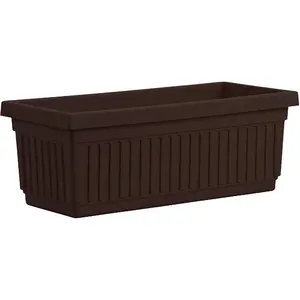 HC Companies VNP30000E21 29.5-Inch Fluted Plastic Venetian Flower Box