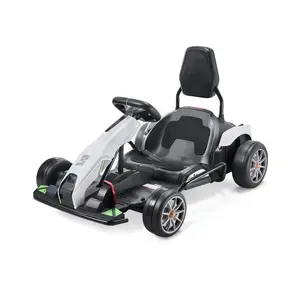 VEVOR Electric Go Kart, 6V 4.5Ah Battery, Pedal Go Kart Portable Outdoor Race Toy for Kids Ages 2+, 20000 RPM Motor, 2 MPH Constant Speed, LED Headlight Horn, Non-slip Tires, 44 lbs Max Load, White