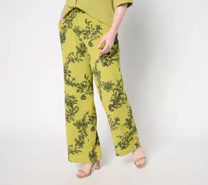 Attitudes by Renee Regular Printed Woven Full Length Pants