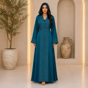 Royal Umbrella Style Crystal Abaya Set