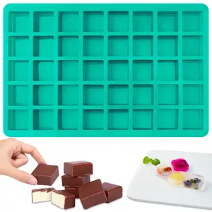 40 Cavities Square Silicone Molds, Mini Cubes Silicone Mold for Chocolate, Hard Candy, Ice Cubes, Gummy