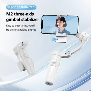 M2  3-Axis Gimbal Stabilizer with Tripod – Face Tracking, Gesture Control, Magnetic Fill Light, Smart Anti-Shake  Phone tripod, ring light, gimbal stabilizer, content creator kit