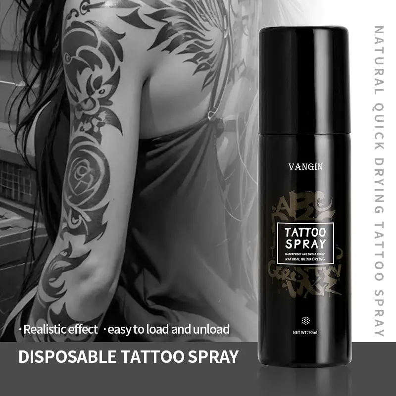 VANGIN Tattoo Spray - Alcohol-Free 90ml Daily Care Solution for Piercings - Quick Drying & Versatile Application - Essential After-Care for Belly Button, Lip, Nose, Ear Piercings