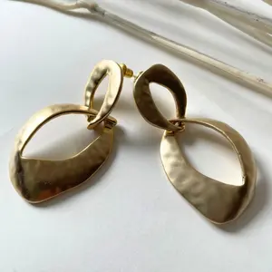 Golden Girls Sleek and Chic Gold Danglers - Perfect for a Sophisticated, Timeless Look