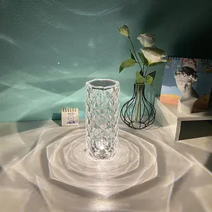 Elegant Diamond Crystal LED Table Lamp - 16 or 3 Color Touch Control