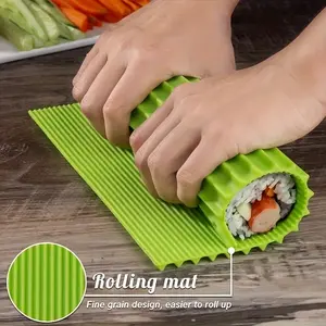 Easy Sushi Maker – Non-Stick Tritan Rolling Mat for Perfect Homemade Sushi, Seaweed Rice Balls, Ideal for Parties | Kitchen DIY Tool