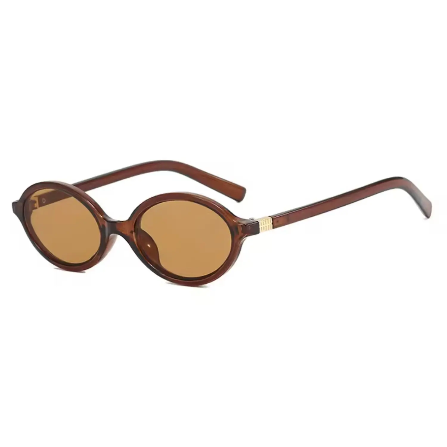 2026 Retro Oval Flat Top Sunglasses, Anti-Blue Light, Small Frame, Retro Style, Unisex, AC Lenses, PC Frame, Universal Size, High-Quality Glasses