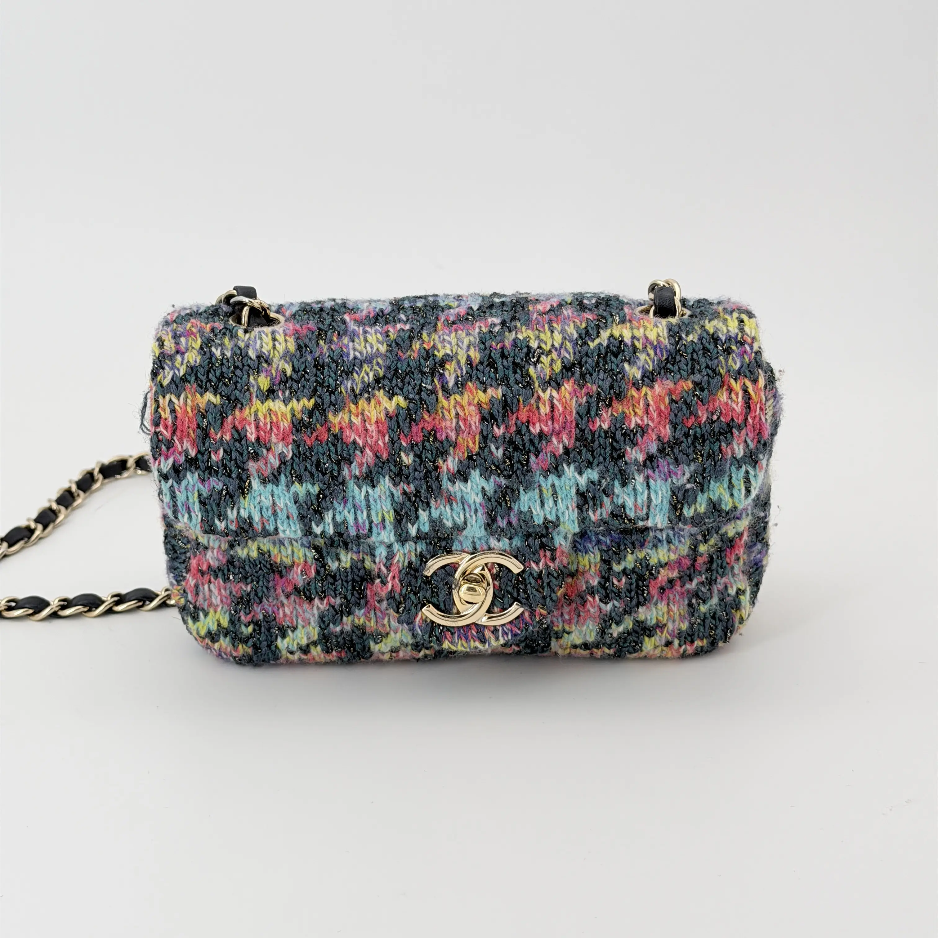 Pre-owned CHANEL tweed Crossbody Bags Classic Rectangular Mini Flap Bag