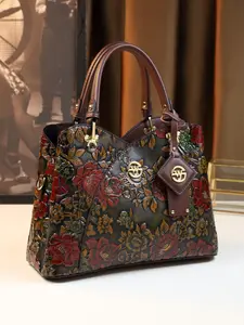 Vintage Commuter Classic Floral Design Handbag, Premium Shoulder Bag for Women, Fashion Crossbody Bag, Stylish and Durable