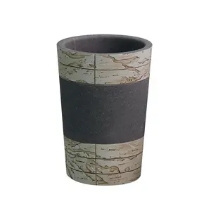 212 MAIN Traditional Wall-Mount Bath Toothbrush Holder - NuSteel RUS5H Rustic Stone Tumbler with Antique Look, Solid Brass Construction, Rust-Free, 2.69lbs Weight