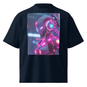 Unisex organic oversized high neck t-shirt