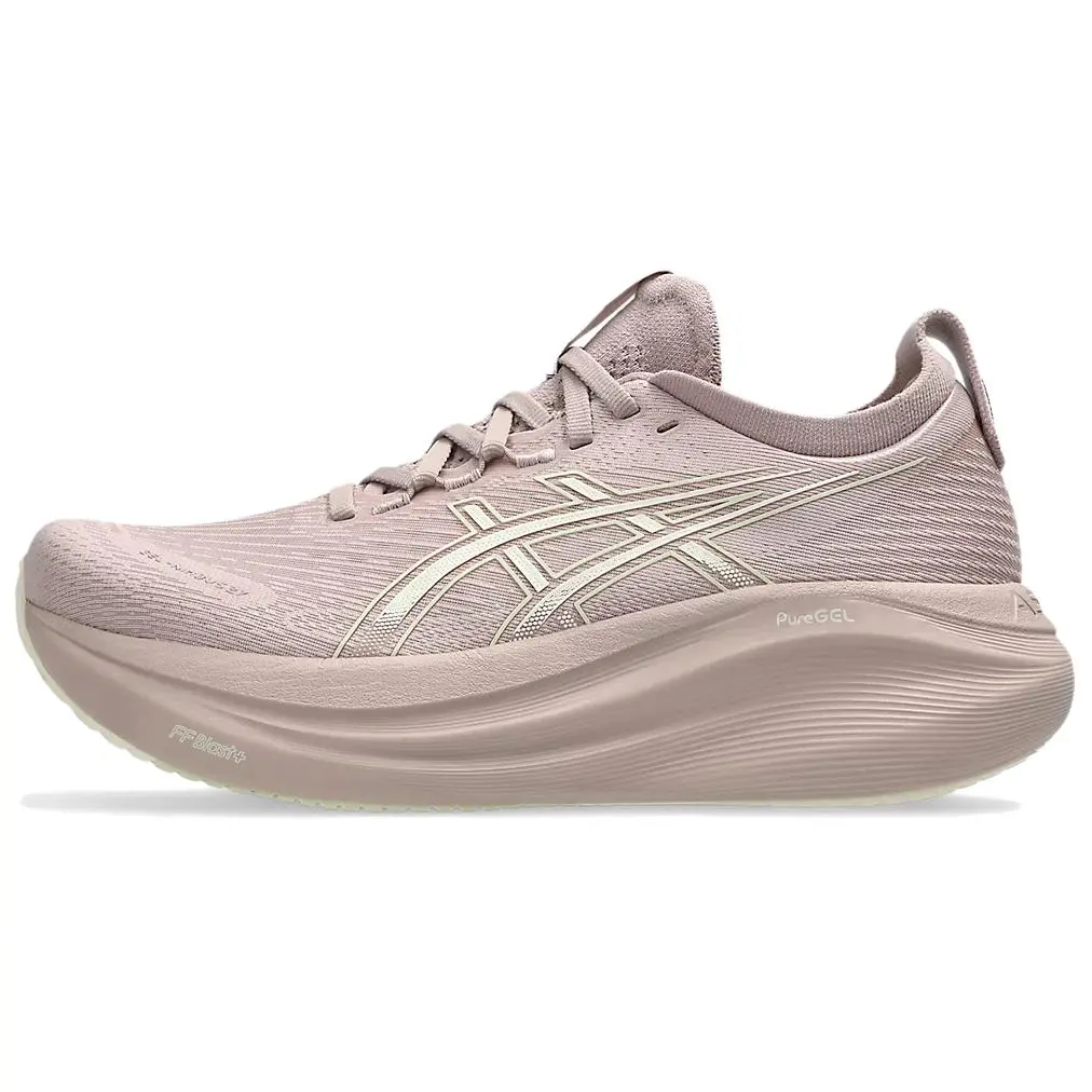 ASICS GEL Nimbus 27 Abrasion Resistant Breathable Low Top Running Shoes Women's Pink Versatile Comfort 1012B753-702