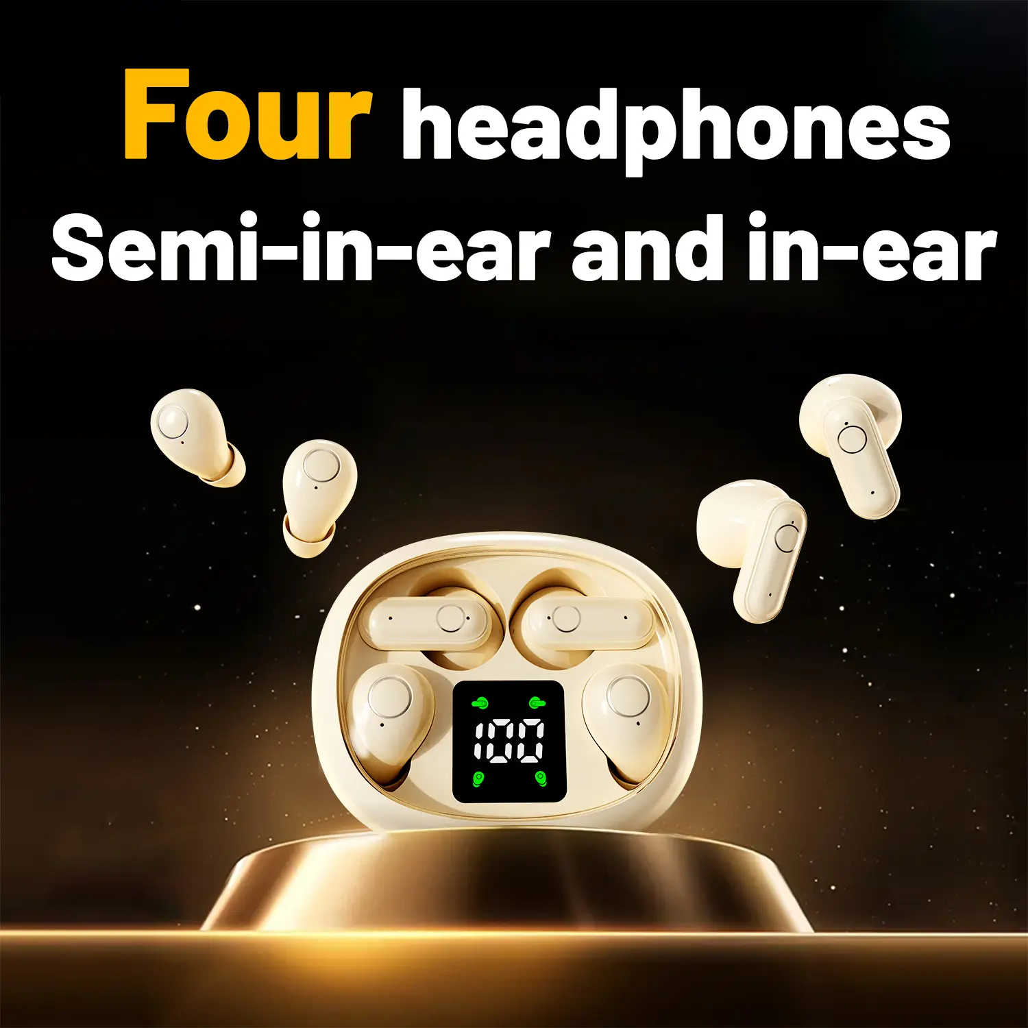INSONIXN Wireless Bluetooth Earphones T08, Ultra-Thin Sleep Earplugs & Short Handle Sports Headphones, Bluetooth 5.4, 36-Hour Battery, Smart Touch, for Work, Exercise, Sleep, Daily Gift fathersdaygiftideas
