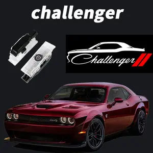 2Pcs Car Logo Welcome  Projectors Programmable LED Sign for Car Business car door  for challenger accessories