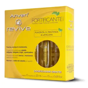 Revive Fortificante Hair Treatment Vials Strength Anti-Breakage Ampoules with D-Panthenol 10 x 20 ml for Stronger Fuller Hair