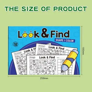 Look and Find Fun Game for Kids, Enhance Observation Skills, Focus Development, Early Learning Coloring Book, Educational Activity