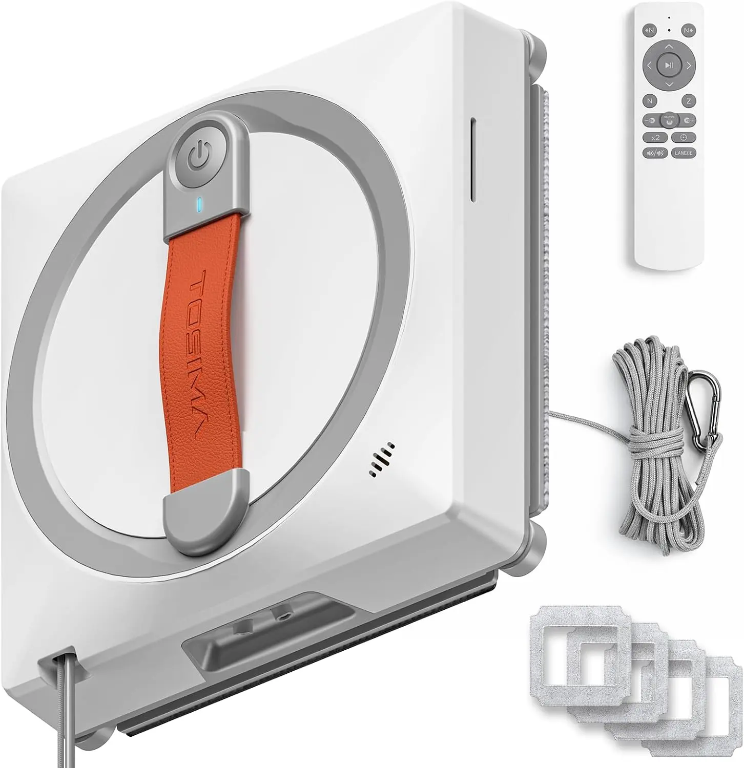 Tosima WA9C Pro Compact Smart Electric Window Cleaning Robot - 4-Nozzle Dual Spray, AI Navigation, Path Planning, 6 Cleaning Modes, for Residential Use, High-Rise Windows