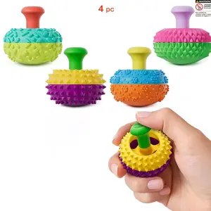 Silicone Thumb Rocker Fidget Toys for Kids & Adults, 4 Counts Stress Relief Sensory Toys for Autism Adhd Anxiety, Stress Relief Fidgeting, Office Desk Toy Gift, Anti Stress Kit, Stress Relief Tools